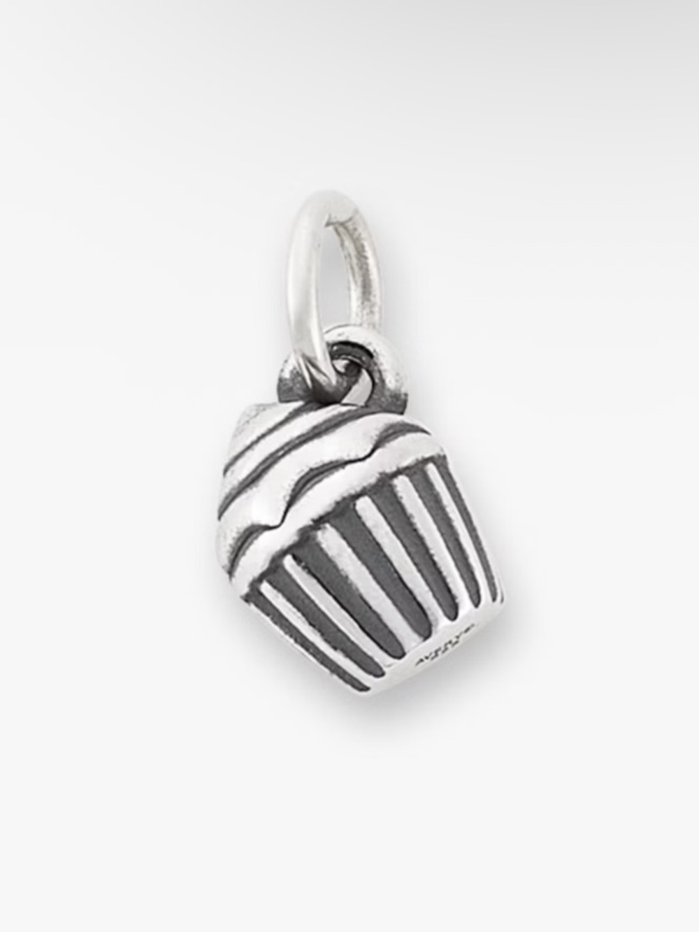 Mini Cupcake Charm - Silver